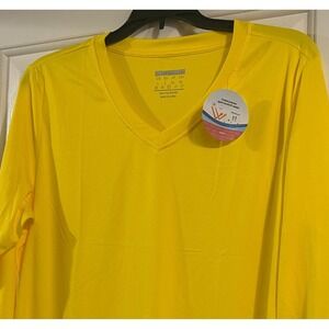 Women's Yellow UV Protection Long Sleeve V-Neck Shirt